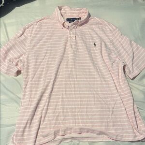 Polo by Ralph Lauren Light Pink Striped Polo Shirt